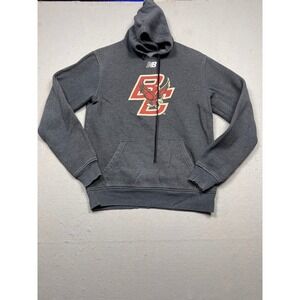 New Balance Gray Hoodie with Red & Gold Boston College Logo